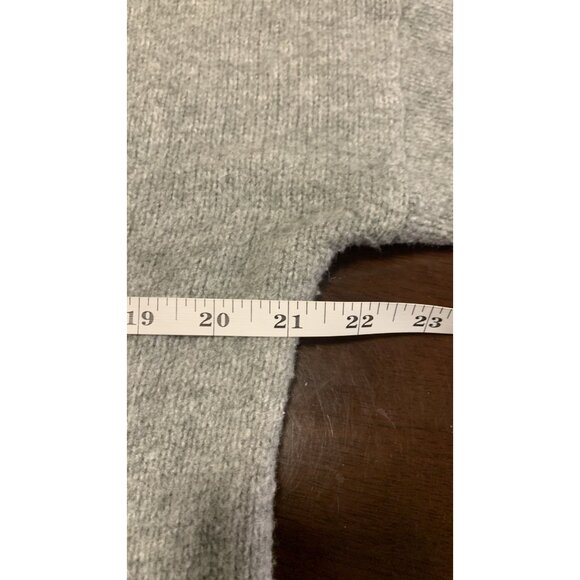Abercrombie & Fitch S Y2K Wool Knit Winter Sweater Gray Turtleneck - Picture 5 of 7